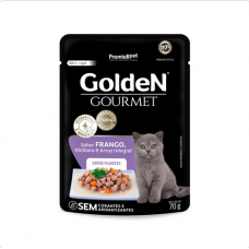 Golden Gourmet Sache Gatos Filhotes Frango, Abóbora e Arroz Integral 70g